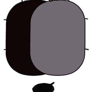 Foldable Muslin Backdrop, Black/Gray, 150 x 200 cm